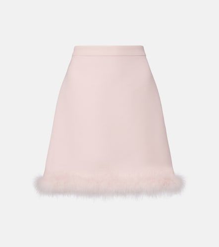 Mini-jupe en Crêpe Couture à plumes - Valentino Garavani - Modalova