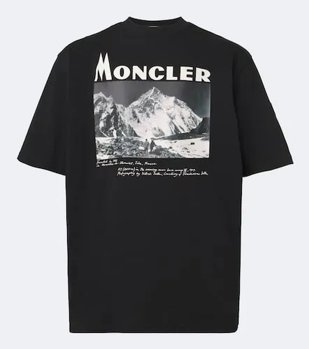 T-shirt en coton à imprimé - Moncler - Modalova