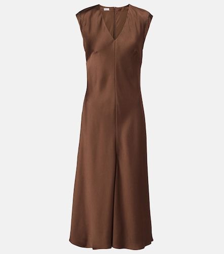 Robe midi Monili en satin - Brunello Cucinelli - Modalova