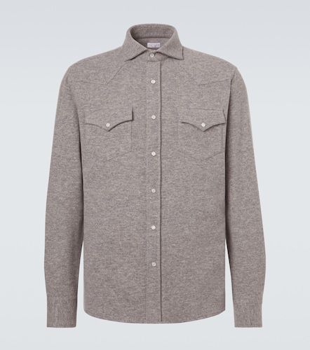 Chemise en cachemire et coton mélangés - Brunello Cucinelli - Modalova