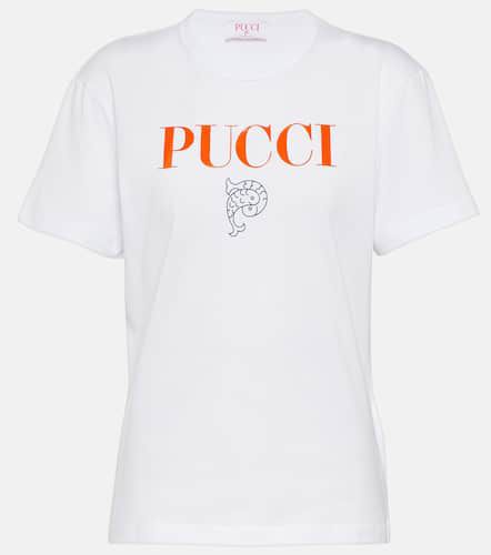 T-shirt imprimé en coton à logo - Pucci - Modalova