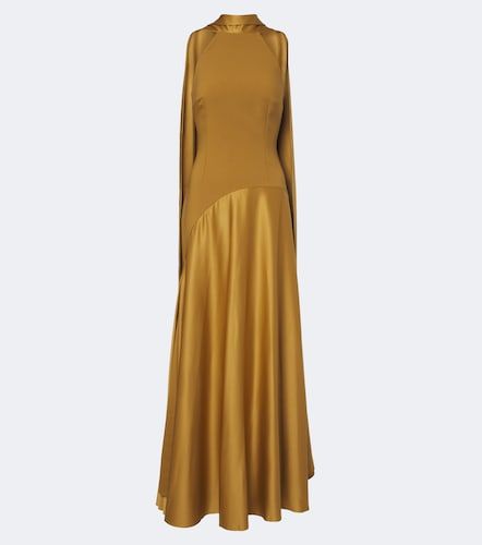 Robe longue Cece en satin et crêpe - Solace London - Modalova