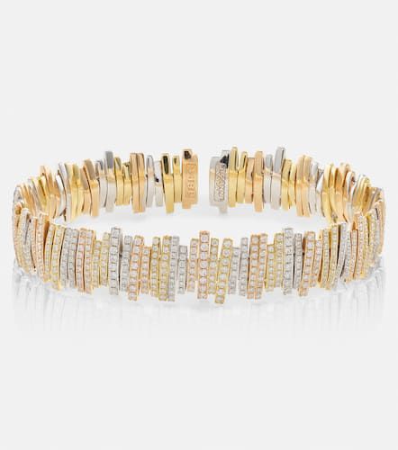 Bracelet en or jaune, blanc, rose 18 ct et diamants - Suzanne Kalan - Modalova