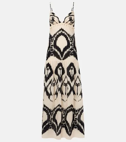 Robe longue en coton à imprimé - Johanna Ortiz - Modalova