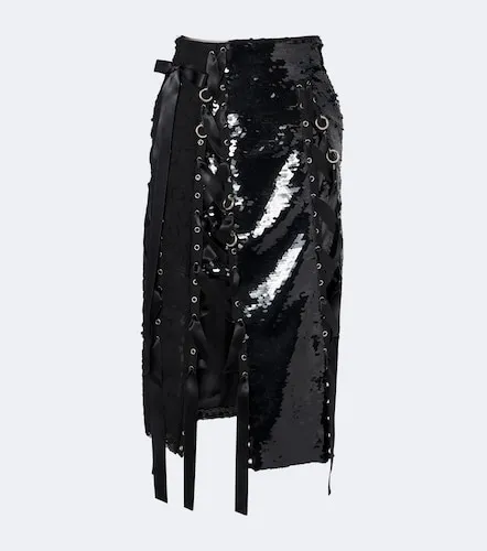 Jupe midi en dentelle à sequins - Simone Rocha - Modalova