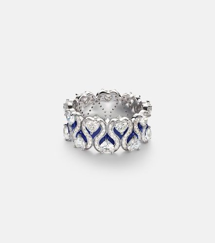 Bague Roman Heart en or blanc 18 ct, émail et diamants - Kamyen - Modalova
