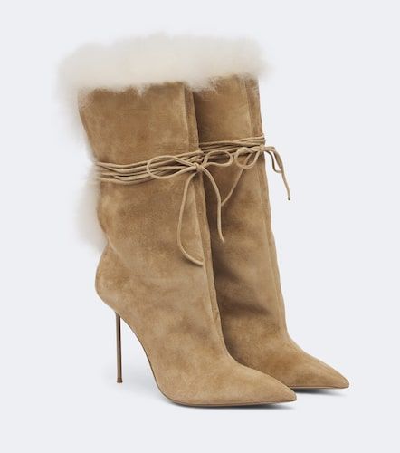 Bottines Lidia en daim et shearling - Paris Texas - Modalova