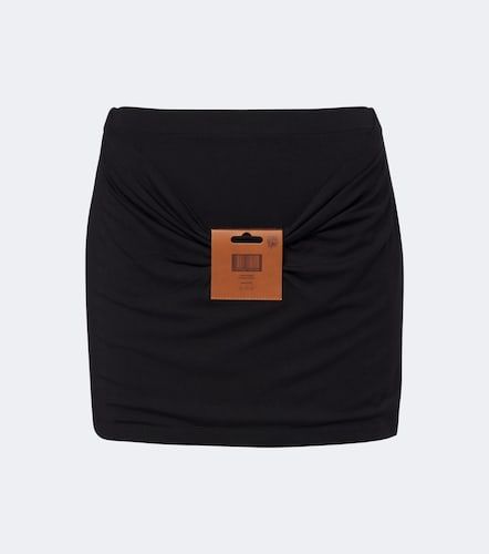 Mini-jupe à finitions en cuir - Jean Paul Gaultier - Modalova