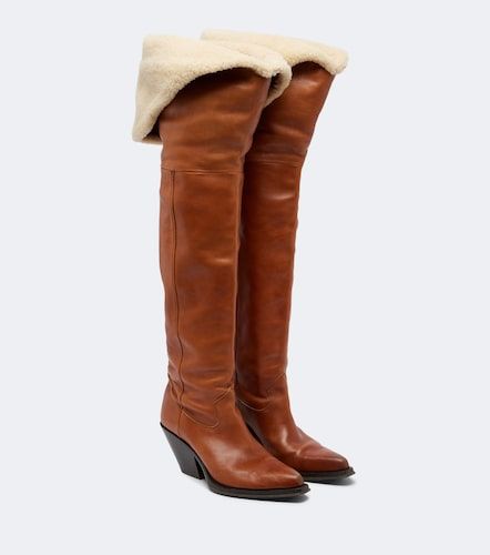 Chloé Santiags Azelan en cuir et shearling - Chloe - Modalova