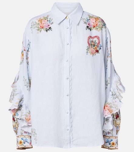 Camilla Chemise en lin à fleurs - Camilla - Modalova