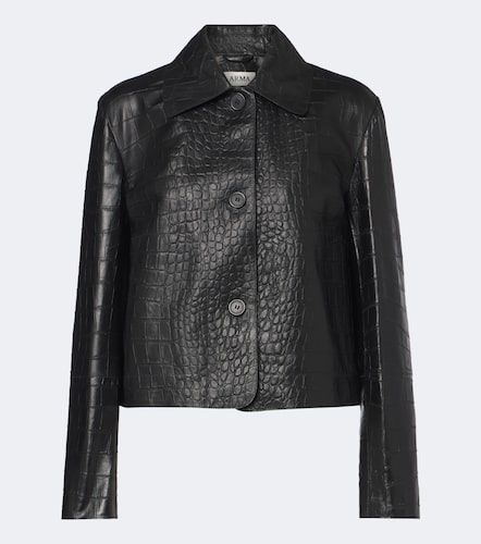 Veste courte Emy en cuir façon croco - Arma - Modalova