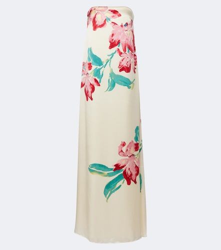 Robe longue Sunblush en soie à fleurs - Rebecca Vallance - Modalova