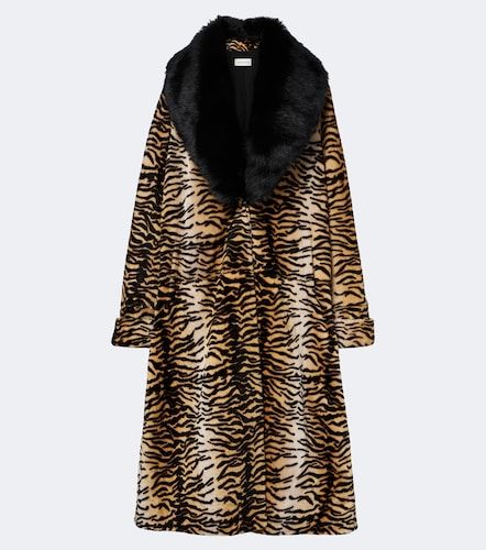 Manteau Nina en shearling à motif tigre - Nour Hammour - Modalova