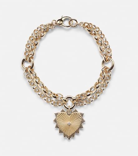 Bracelet à charm True Love en or 18 ct et diamant - FoundRae - Modalova