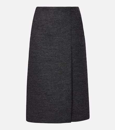 Prada Jupe midi en laine vierge - Prada - Modalova