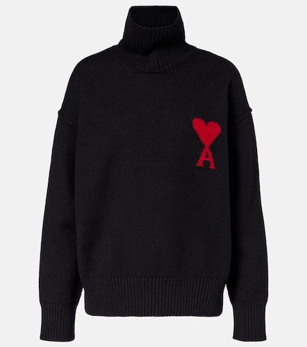 Pull à col roulé Ami de Coeur en laine vierge - Ami Paris - Modalova