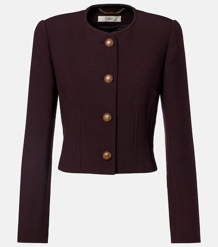 Chloé Veste raccourcie en crêpe de laine vierge - Chloe - Modalova