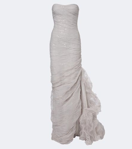 Robe longue bustier à sequins - Marmar Halim - Modalova