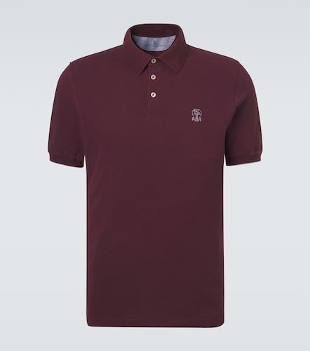 Polo en coton à logo - Brunello Cucinelli - Modalova