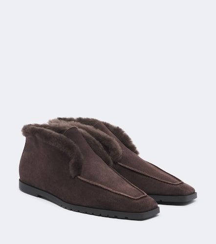 Bottines en daim et shearling - Toteme - Modalova