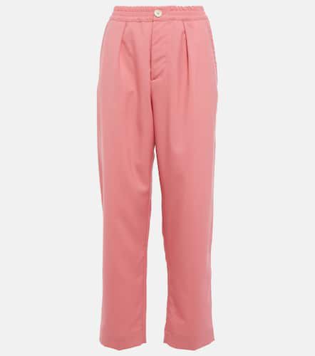 Pantalon court à taille haute en laine - Marni - Modalova