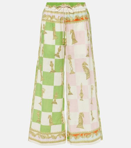 Alémais Jupe-culotte imprimée en lin à carreaux - Alemais - Modalova