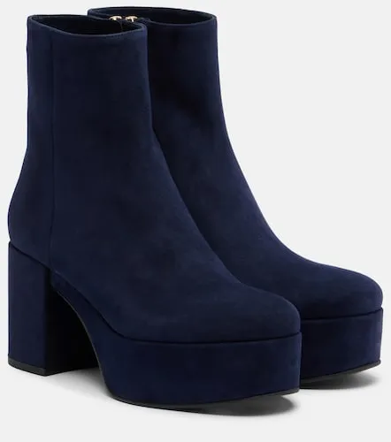 Bottines à plateau Sally en daim - Gianvito Rossi - Modalova
