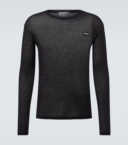 Miu Miu T-shirt en coton à logo - Miu Miu - Modalova