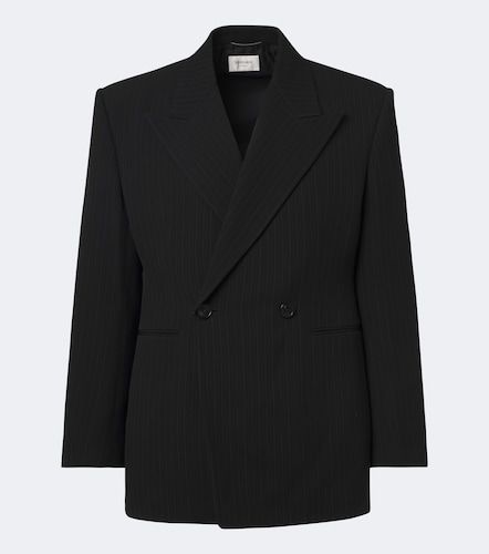 Blazer en laine mélangée à rayures - Saint Laurent - Modalova