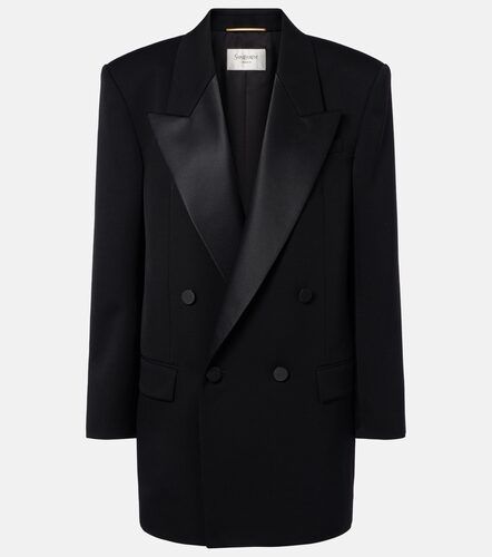 Blazer croisé oversize en laine - Saint Laurent - Modalova