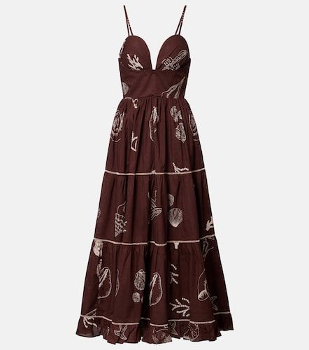 Robe longue Milena imprimée en coton - Poupette St Barth - Modalova