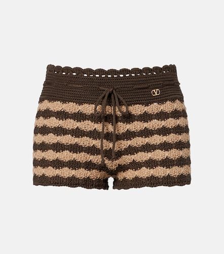 Short en coton à rayures - Valentino Garavani - Modalova