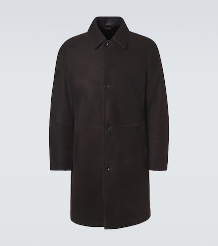 Manteau en daim doublé de peau lainée - Brioni - Modalova