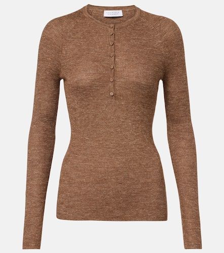 Top Henley Anges en cachemire, soie et chanvre - Gabriela Hearst - Modalova