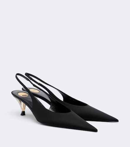 Escarpins slingback Fanny en satin - Saint Laurent - Modalova