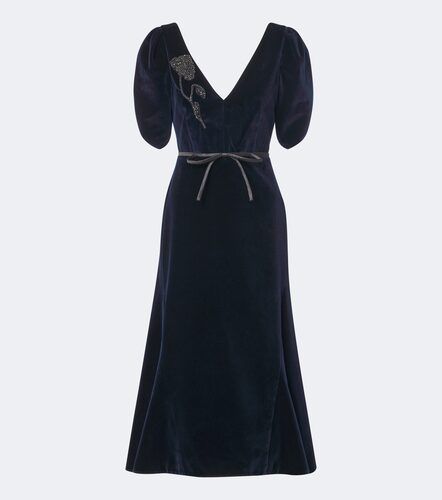 Erdem Robe midi en velours de coton - Erdem - Modalova