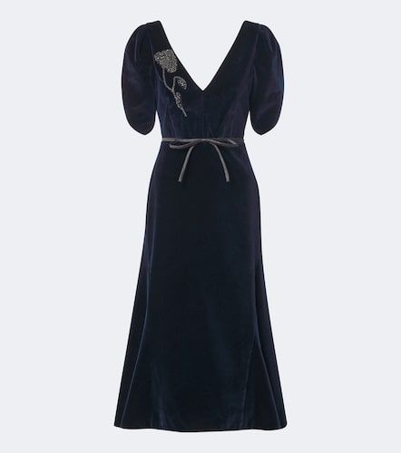 Erdem Robe midi en velours de coton - Erdem - Modalova