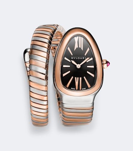 Montre Serpenti Tubogas en or rose 18 ct et acier inoxydable - Bvlgari - Modalova