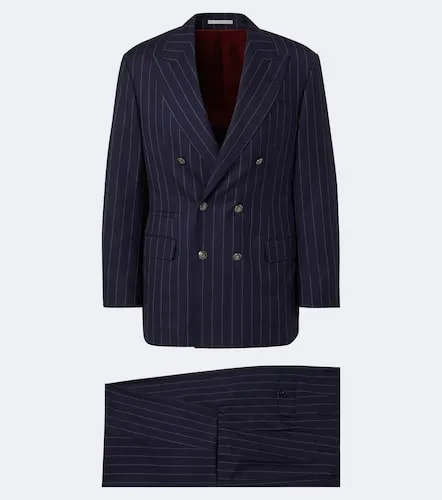 Costume en laine vierge à rayures - Brunello Cucinelli - Modalova