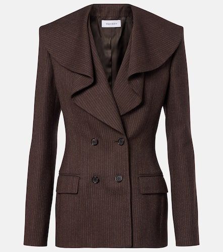 McQueen Blazer en laine à rayures - McQueen - Modalova