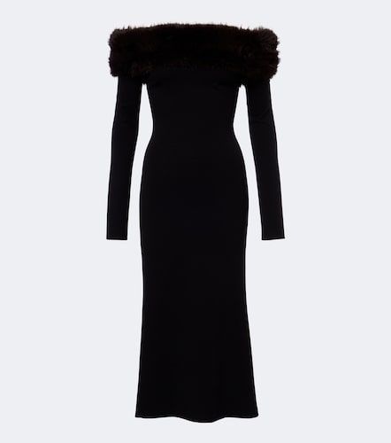 Robe midi à encolure bardot - David Koma - Modalova