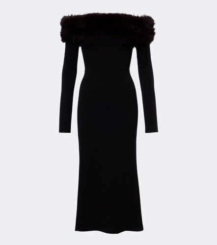 Robe midi à encolure bardot - David Koma - Modalova
