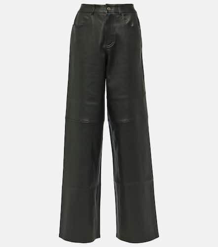 Pantalon ample à taille haute en cuir - Stouls - Modalova