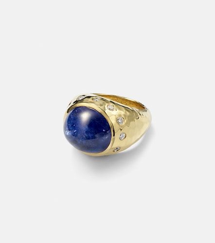 Bague Blossom en or 18 ct, tanzanite et diamants - Octavia Elizabeth - Modalova