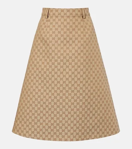 Gucci Jupe midi en toile GG - Gucci - Modalova