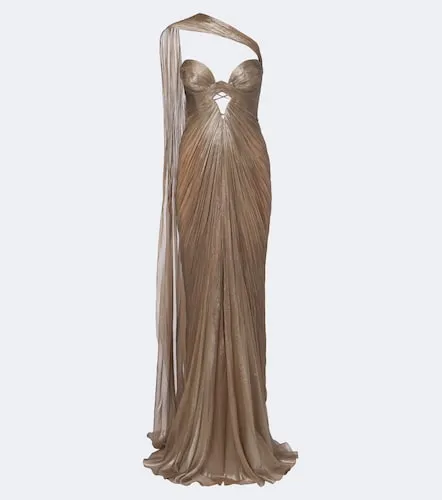 Robe longue bustier Morgan en soie - Maria Lucia Hohan - Modalova