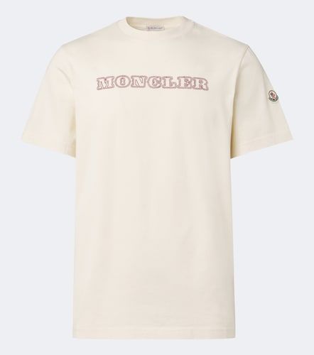 T-shirt en coton à broderie - Moncler - Modalova