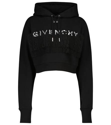 Sweat-shirt à capuche raccourci en coton - Givenchy - Modalova