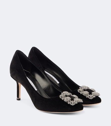 Escarpins Hangisi 70 en velours à ornements - Manolo Blahnik - Modalova