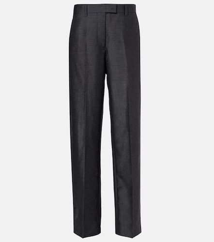 Pantalon droit en mohair et laine - Miu Miu - Modalova